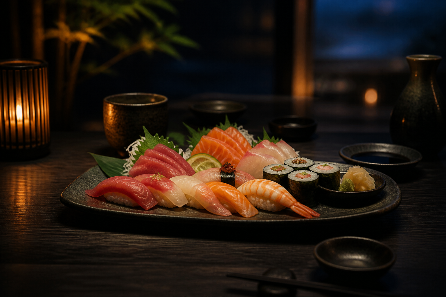 Concept image of a sushi platter